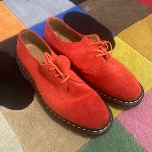 dr martens 1461 red suede shoes / men’s US 12
